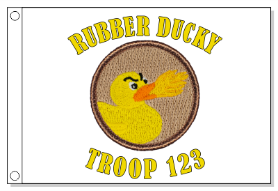 Flame Breathing Rubber Ducky Patrol Flag