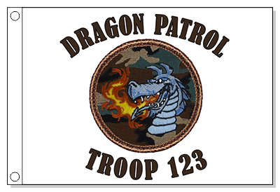 Dragon Head Patrol Flag - Camo