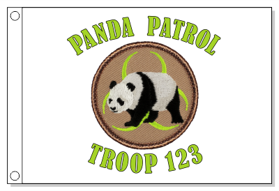 Biohazard Panda Patrol Flag