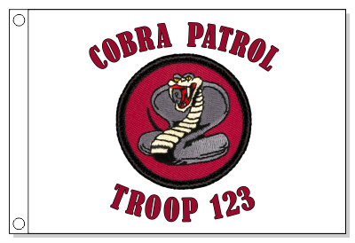Cobra Patrol Flag - Maroon