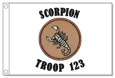 Scorpion Patrol Flag - Silver