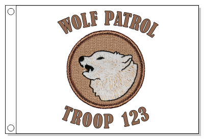 White Wolf Patrol Flag