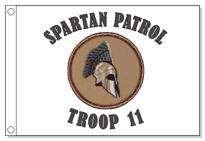 Spartan Helmet Patrol Flag