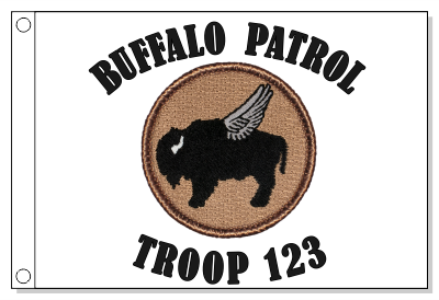 Flying Buffalo - Black Patrol Flag