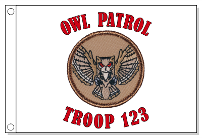 Hunting Owl Patrol Flag