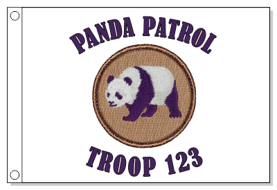 Panda - Purple Patrol Flag