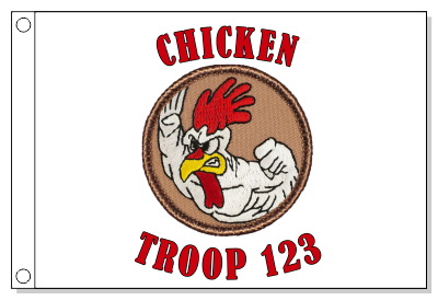Fighting Chicken Patrol Flag