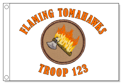 Flaming Tomahawk Patrol Flag