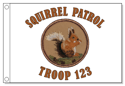 Red Squirrel Patrol Flag