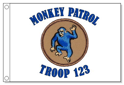 Monkey - Blue Patrol Flag