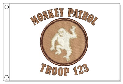 Monkey - Glow Patrol Flag