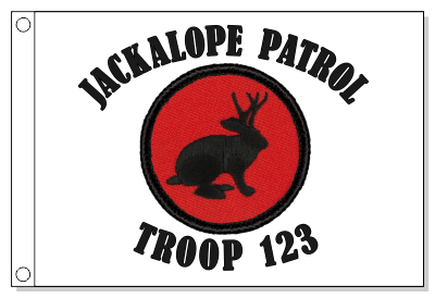 Jackalope Camp Patch Scout Patch Wolf Team Embroidery 
