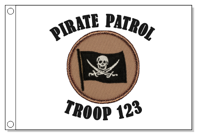 Pirate Calico Jack Patrol Flag
