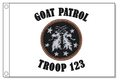 Goat Crest In Space Patrol Flag