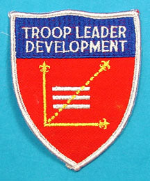 Troop Leader Development Shield Patch RED Gauze Back