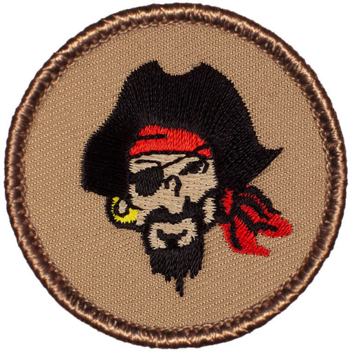 Pirate Face Red Bandana Patrol Patch