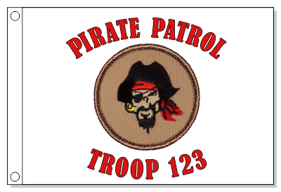Pirate Face - Red Patrol Flag