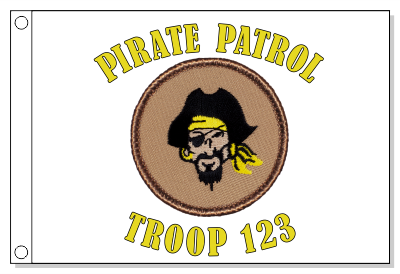 Pirate Face - Yellow Patrol Flag