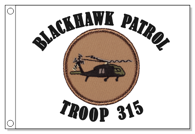 Blackhawk Helicopter Patrol Flag