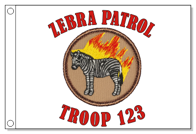 Zebra - Flaming Patrol Flag