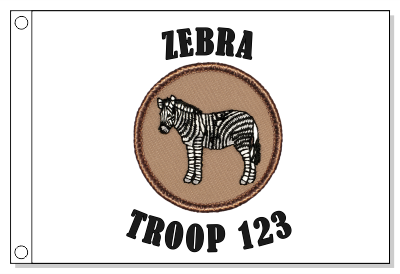 Zebra Patrol Flag