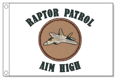 Raptor F22 Aircraft Patrol Flag