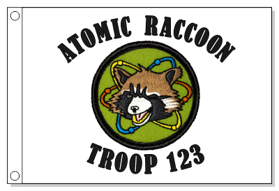 Atomic Racoon Patrol Flag