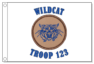 Wildcat - Blue Patrol Flag