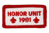 1981 Honor Unit Patch