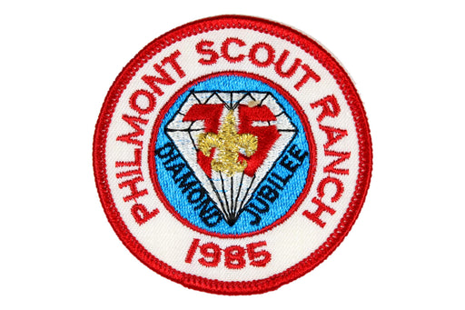 1985 Philmont Scout Ranch Diamond Jubilee Patch Red