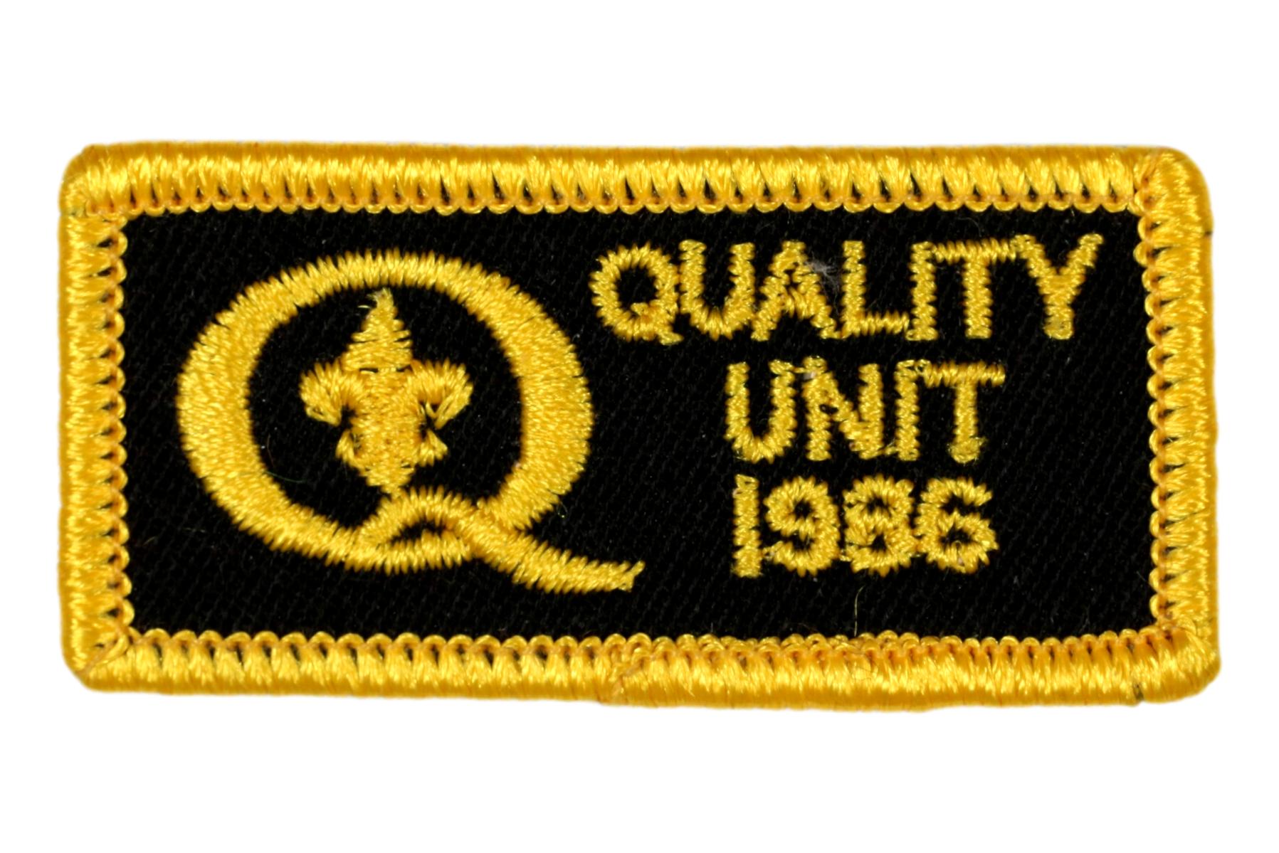 1986 Quality Unit Patch