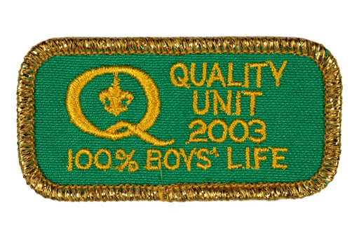 2003 Quality Unit 100 % Boys Life Patch