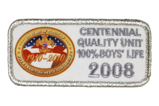 2008 Centennial Quality Unit 100% Boys' Life Patch