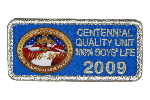 2009 Centennial Quality Unit 100% Boys' Life Patch