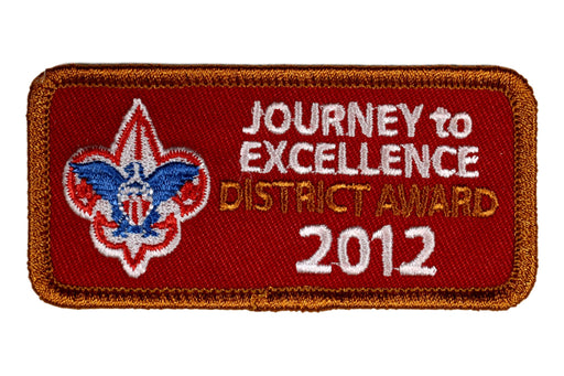 2012 District Journey to Excellence Award Bronze Patch