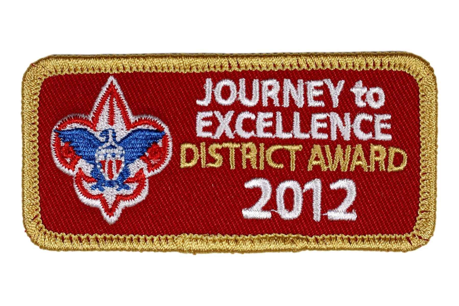 2012 District Journey to Excellence Award Gold Patch