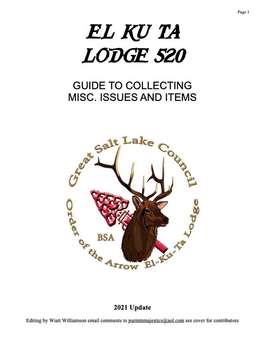 Guide to Collecting Lodge 520 Miscellaneous Issues