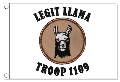 Llama Head Patrol Flag