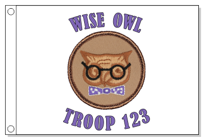 Wise Owl Patrol Flag