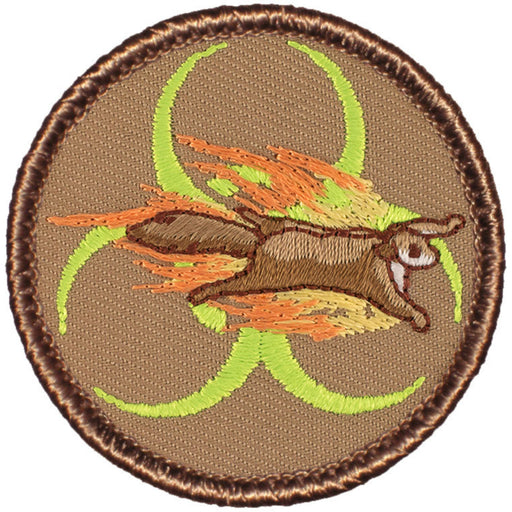 Flaming Flying Squirrel Patrol Patch - Biohazard