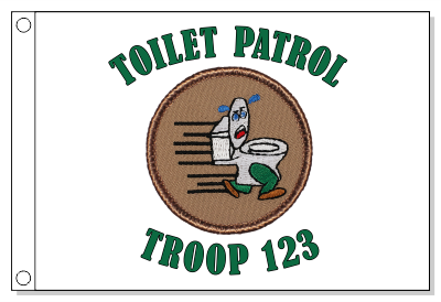 Running Toilet Patrol Flag