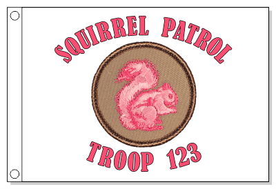Pink Squirrel Patrol Flag
