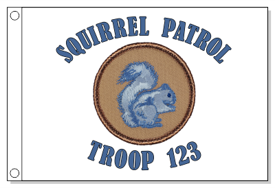 Blue Squirrel Patrol Flag
