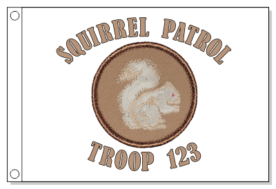 Albino Squirrel Patrol Flag