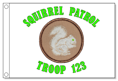 Radioactive Squirrel Patrol Flag