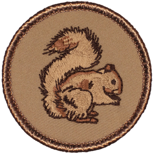 Squirrel Patrol Patch - Brown