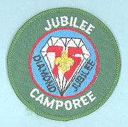 Diamond Jubilee Camporee Patch Plastic/Gauze Back