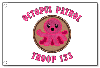 Octopus Emoji Patrol Flag