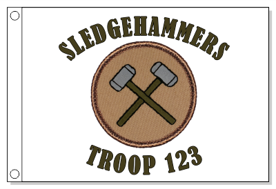 Crossed Sledgehammers Patrol Flag