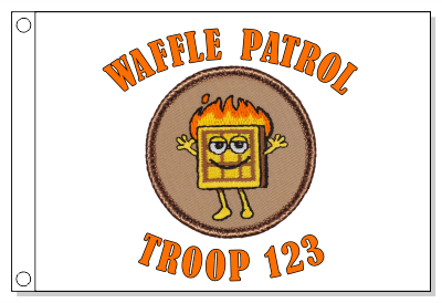 Flaming Waffle Patrol Flag